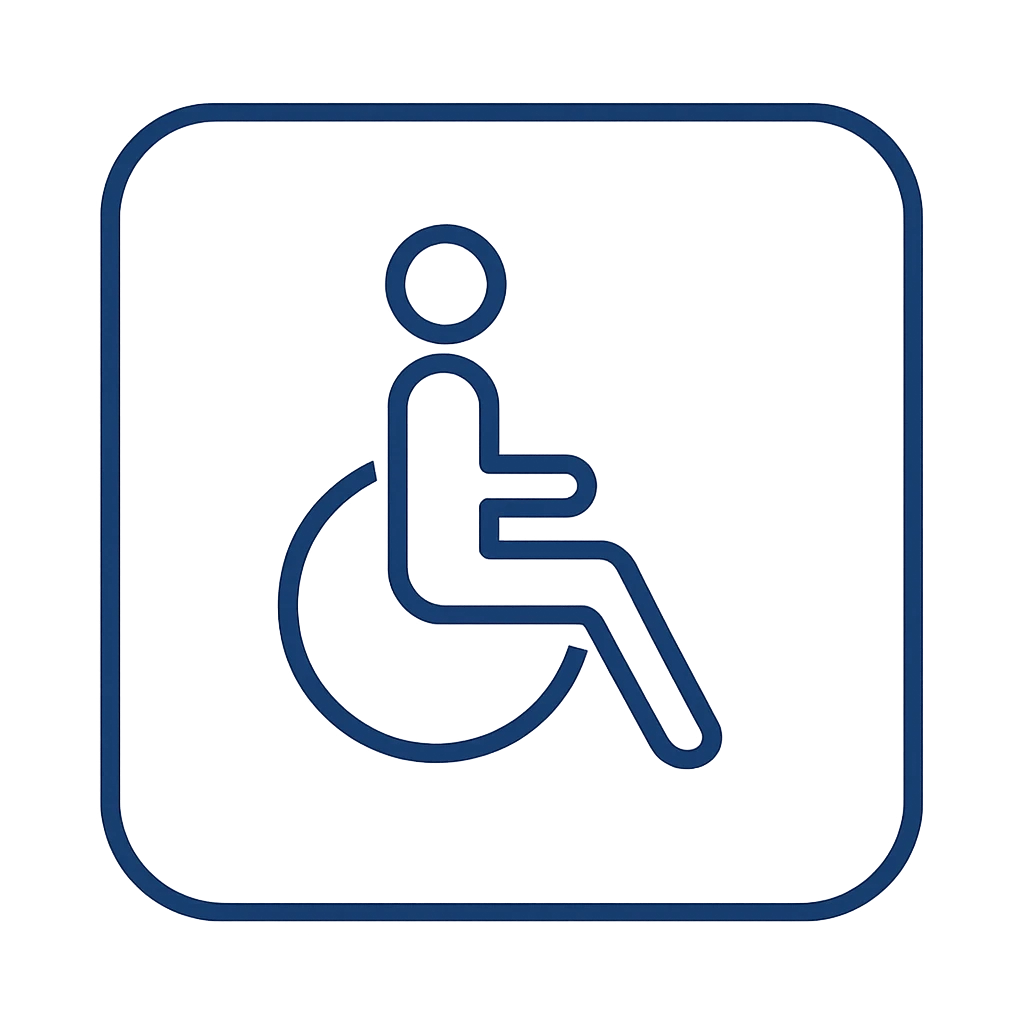 Accessible aux personnes<br> à mobilité réduite