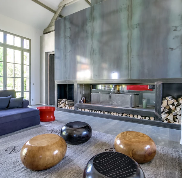 Le Manoir Saint-Laurent - Grand séjour avec cheminée