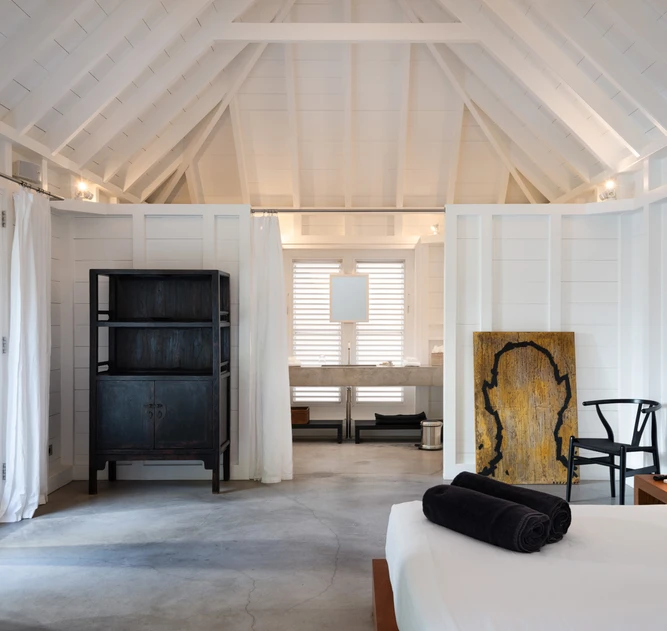 Manoir de Lorient Saint Barthélémy - Chambres ouverte avec terrasse