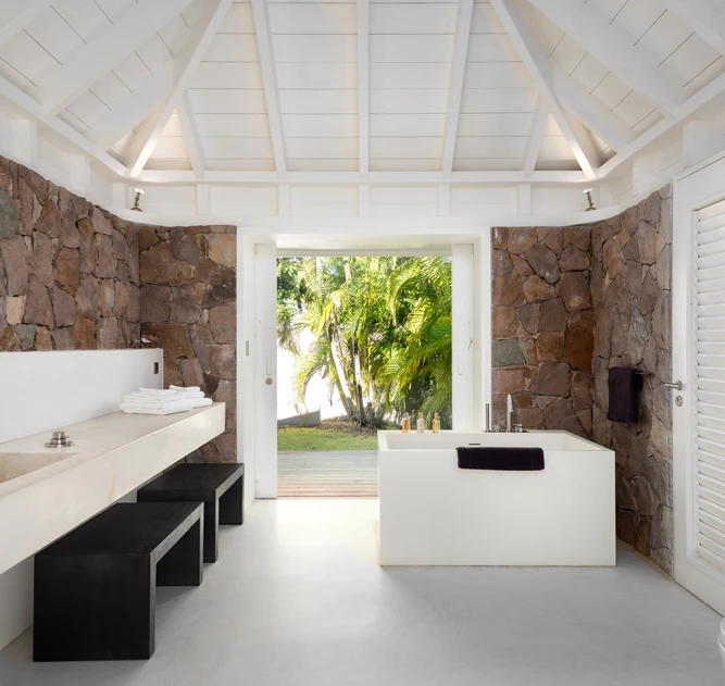 Manoir de Lorient Saint Barthélémy - Chambres ouverte avec terrasse