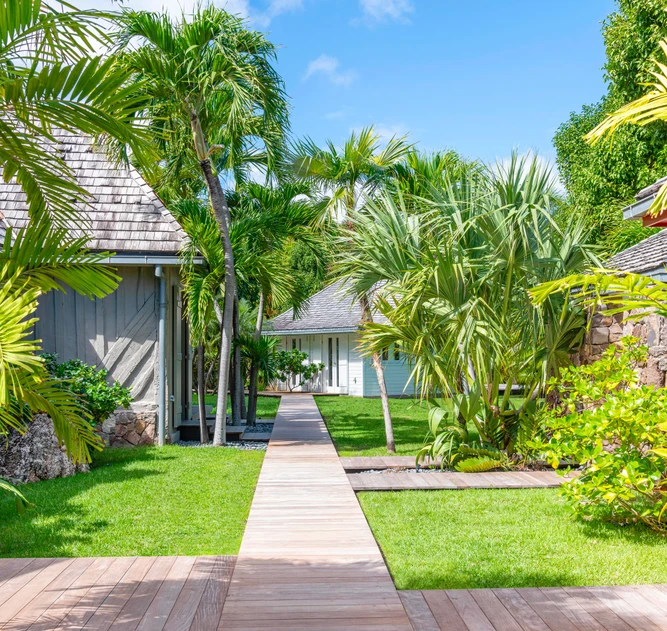 Manoir de Lorient Saint Barthélémy - Maison de vacances jardin tropical