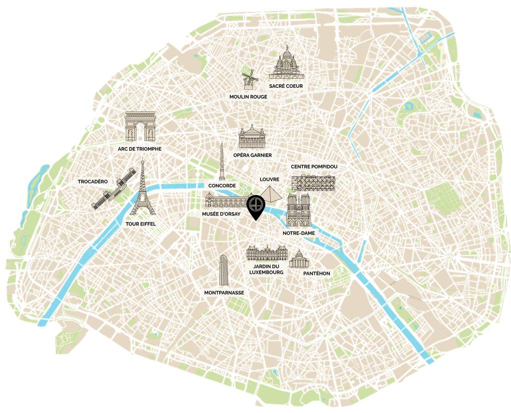 Plan Paris - Hotel du Danube