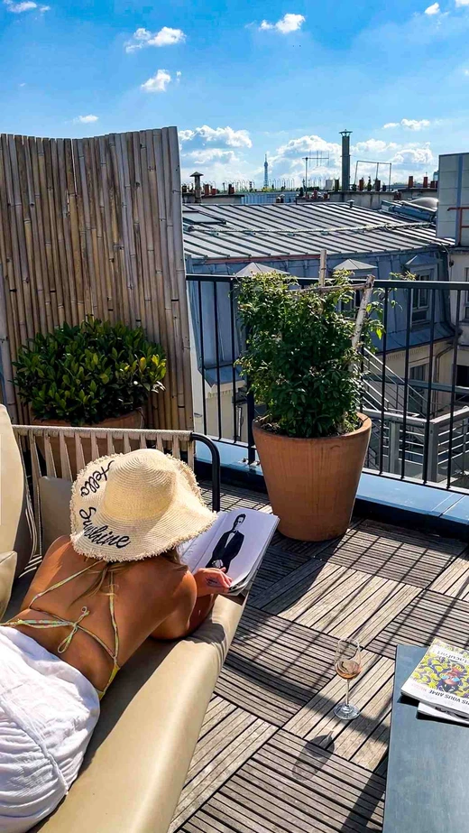 vue depuis la terrasse du loft au Laz hotel spa urbain