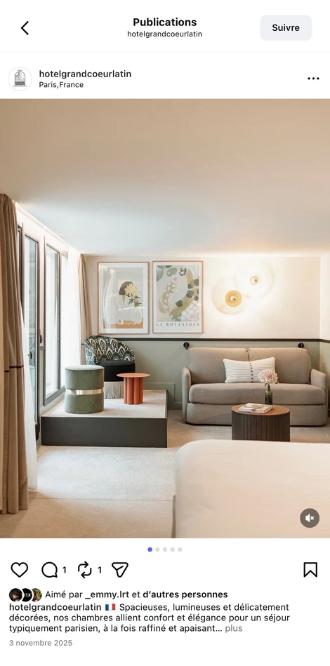 Ultimate Content - Client - Hotel Grand Coeur Latin, Paris